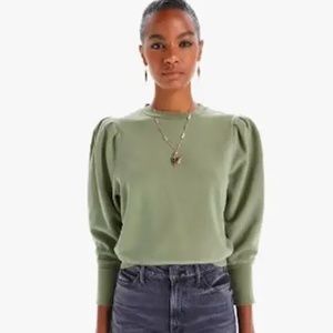MOTHER Sweatshirt The Curve Ball in Avocado SZ M